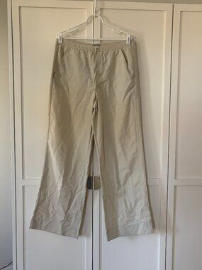 ZARA wide leg waist tie nylon pants (size L)
